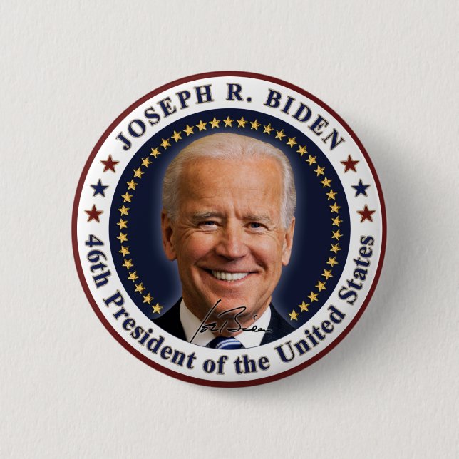 Joe Biden President Inauguration Day Souvenir 2 Inch Round Button (Front)