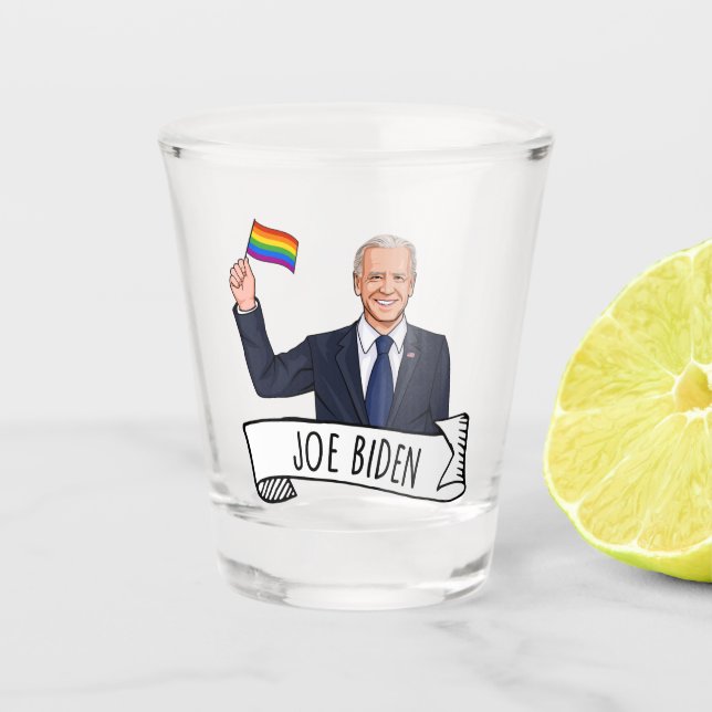 Joe Biden Pride Shot Glass (Front)