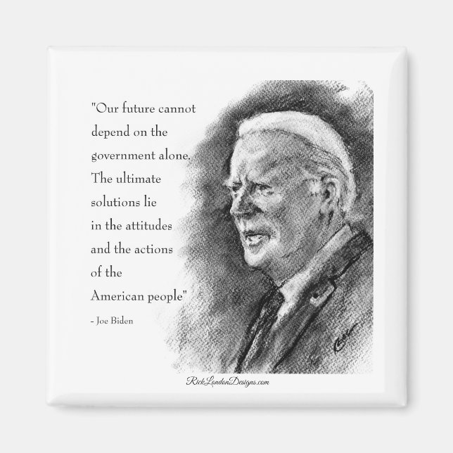 Joe Biden & Quote Fridge Magnet (Devant)