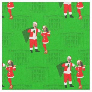 joe biden santa kamala harris christmas fabric