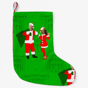 joe biden santa kamala harris christmas small christmas stocking