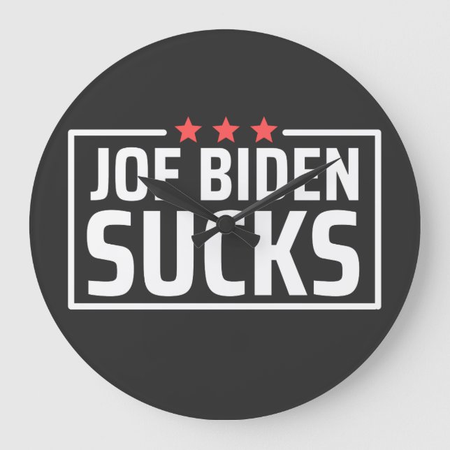 joe Biden Sucks Large Clock (Front)