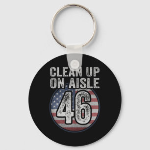 Joe Biden Trump 2024 Back America Clean Up On Aisl Keychain