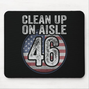 Joe Biden Trump 2024 Back America Clean Up On Aisl Mouse Pad