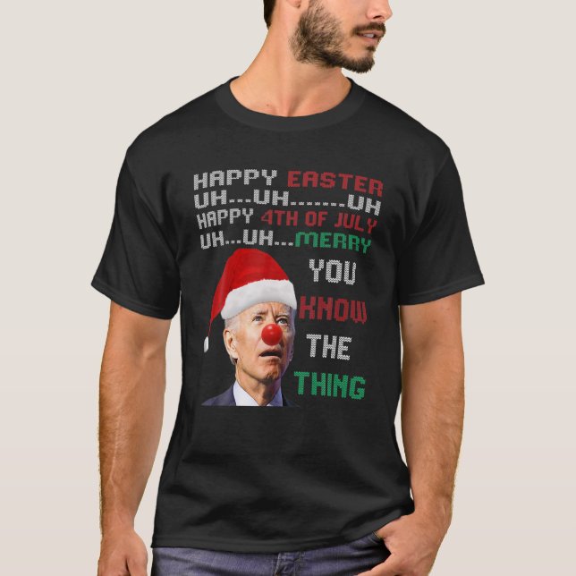 Joe Biden Ugly Christmas Sweater For Men (Front)