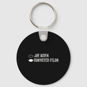 Joe Biden Vs Convicted Felon - Ballot Paper Keychain