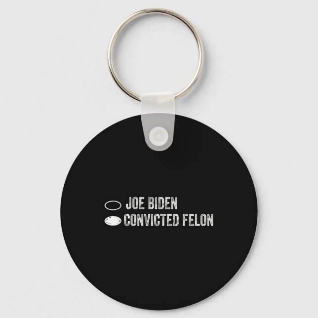 Joe Biden Vs Convicted Felon - Ballot Paper Keychain (Front)