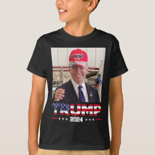 Joe Biden Wearing A Trump Hat  T-Shirt