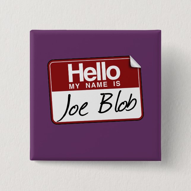 JOE BLOB 2 INCH SQUARE BUTTON (Front)