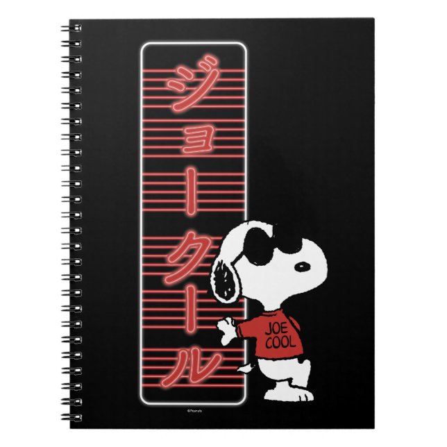 Joe Cool Japanese Neon Lights Notebook (Front)