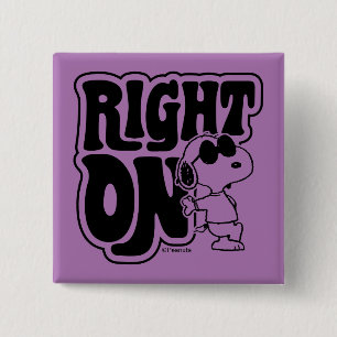 Joe Cool - Right On 2 Inch Square Button