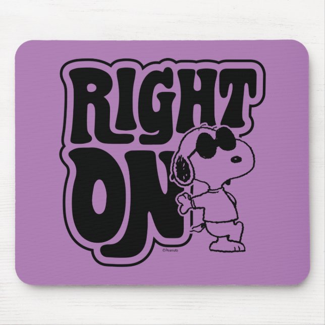 Joe Cool - Right On Mouse Pad (Front)