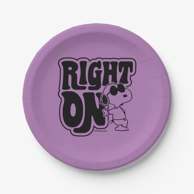 Joe Cool - Right On Paper Plate (Front)