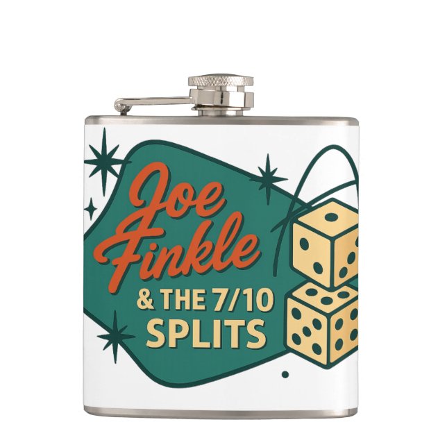 Joe Finkle & The 7/10 Splits Rockin' Flask (Front)