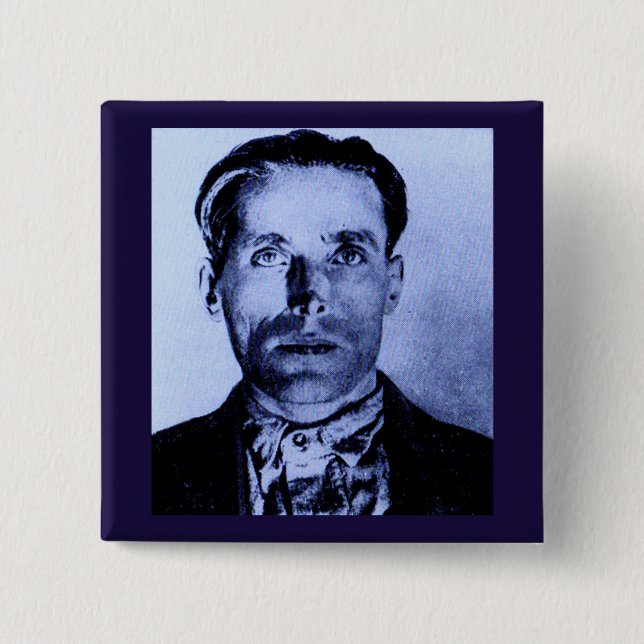Joe Hill 2 Inch Square Button (Front)
