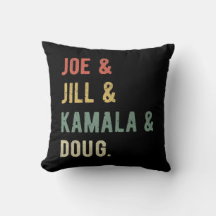 Joe & Jill & Kamala & Doug I Throw Pillow