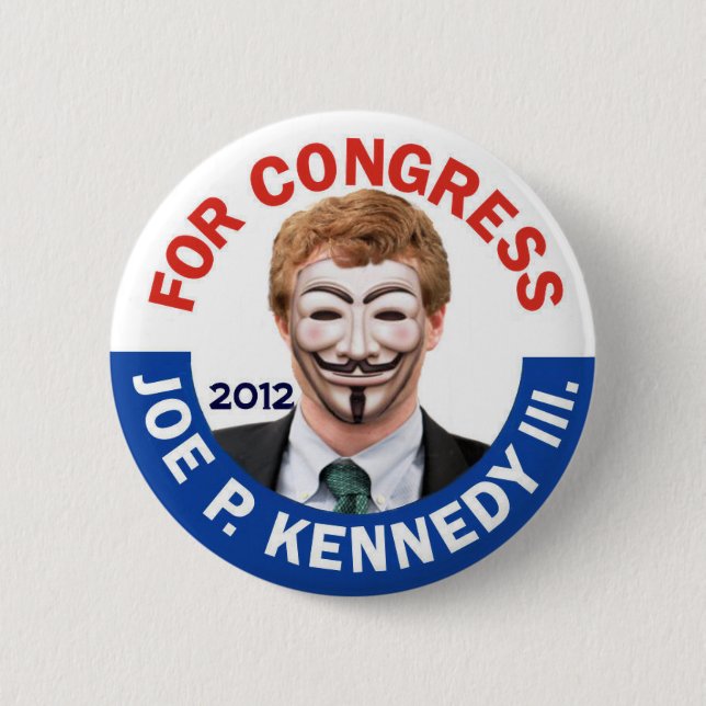 Joe Kennedy Anonymous Occupy 2 Inch Round Button (Front)