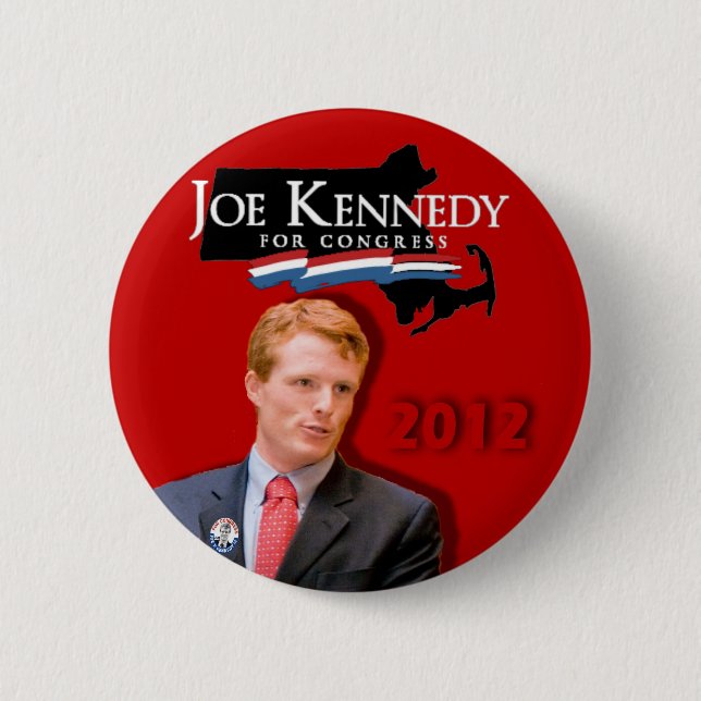 Joe Kennedy for Congress Red 2 Inch Round Button (Front)