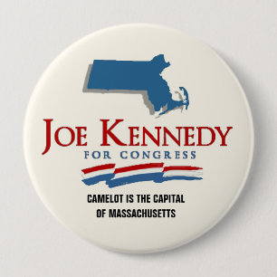 Joe Kennedy, III Camelot Restored 4 Inch Round Button