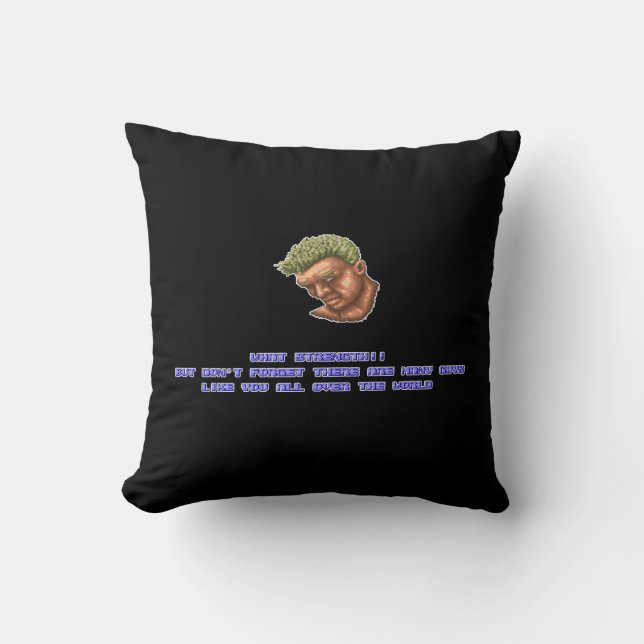 Joe KO'ed 2 Throw Pillow (Front)