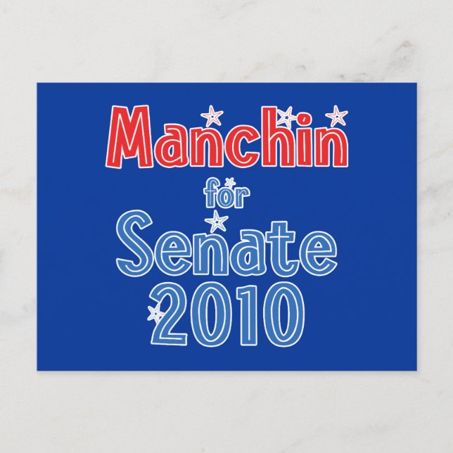 Joe Manchin for Senate 2010 Star Design Postcard (Front)