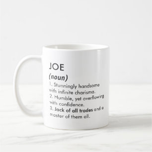 Joe name, Editable name, Custom name Coffee Mug