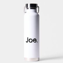 Joe. Name Word in black lettering on white