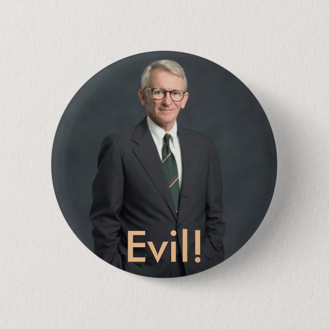 joe riley, Evil! 2 Inch Round Button (Front)