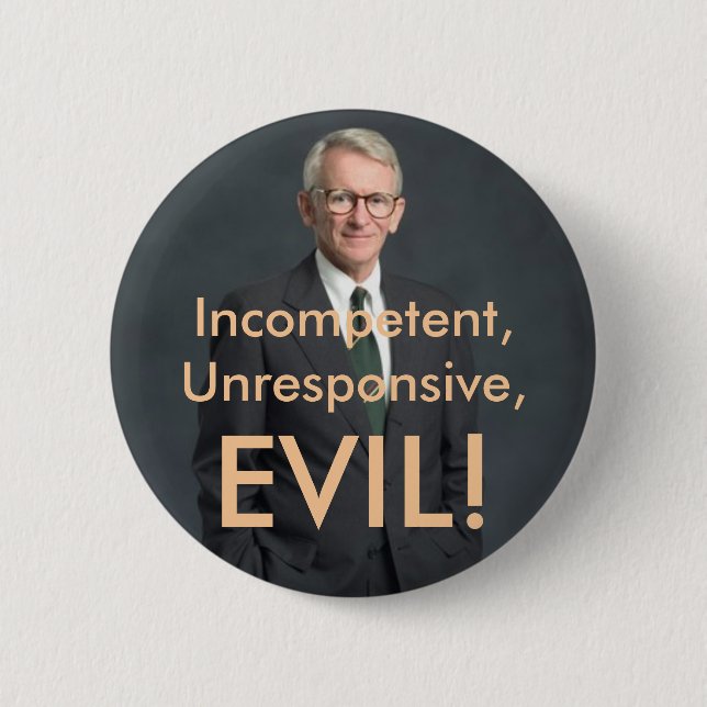 joe riley, Evil! - Customized - Customized 2 Inch Round Button (Front)