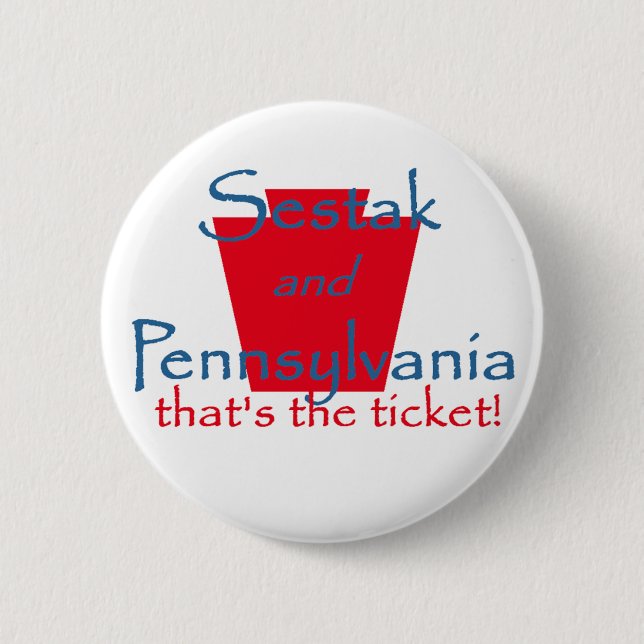 Joe SESTAK Senate Button (Front)