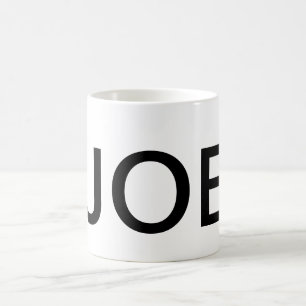 JOE Text Coffee Mug Drinkware Caffeine