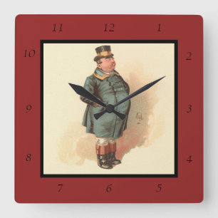 Joe (The Fat Boy) Kyd, Dickens The Pickwick Papers Square Wall Clock