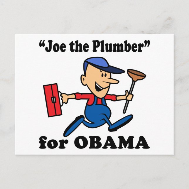 Joe the Plumber for Obama Postcard (Front)