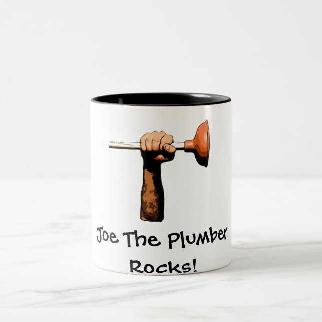 Joe The Plumber Rocks! Two-Tone Coffee Mug (Center)