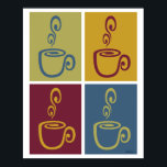 Joe Time Coffee Pop Art Muted Print<br><div class="desc">For coffee and cafe lovers,  this would be a great wall piece for any room of your home. Featuring original art by David Magliocco/DMCreative.</div>