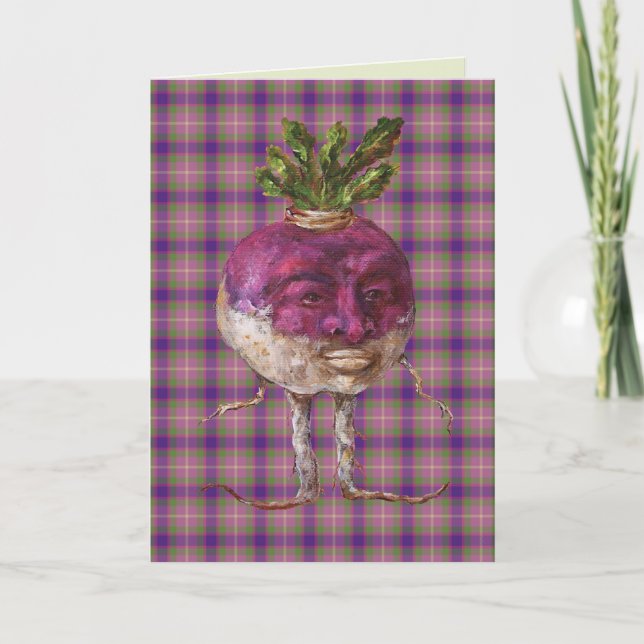 Joe turnip sur carte plaid (Devant)