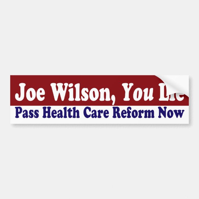 Joe Wilson, You Lie Bumper Sticker (Front)