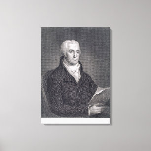 Joel Barlow (1754-1812), engraved by Asher Brown D Canvas Print