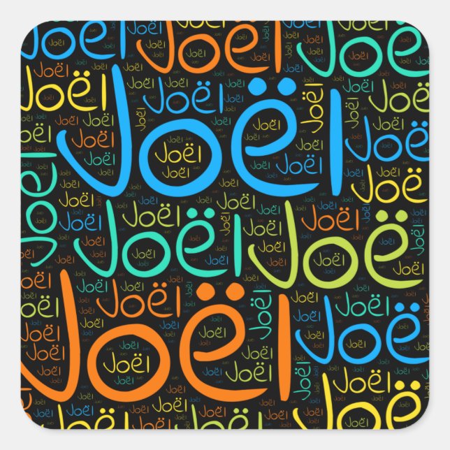 Joel Square Sticker (Front)