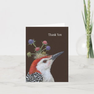 Joel the woodpecker thank you card