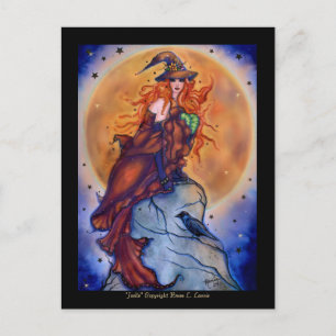 Joelle Halloween spooky witch card by Renee