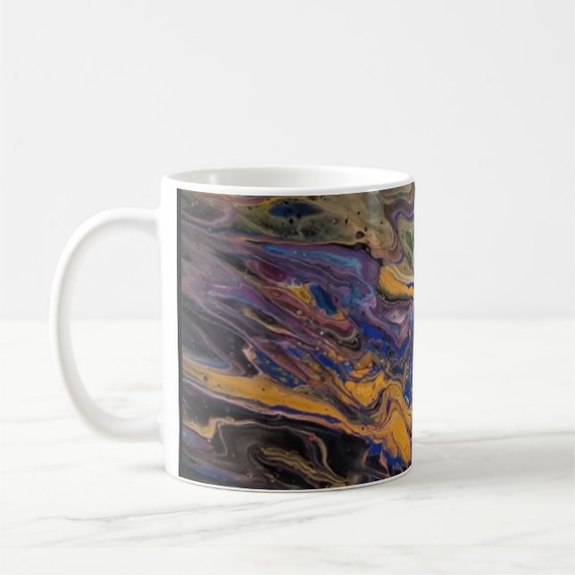 Joe's Abstract Art - Blue - Coffee Cups (Left)