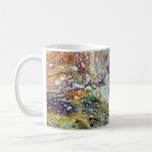 Joe's Abstract Art - Gold Waves - Coffee Cups