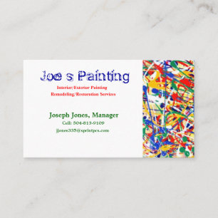 Joe's Painting Business Cards