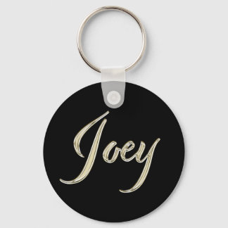 Joey Name whitegold Button Schlüsselanhänger Keychain