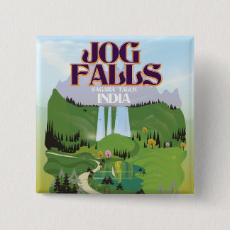 Jog Falls,Jog Falls,Sagara taluk of Karnataka 2 Inch Square Button