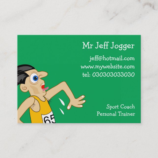 Jogger, Mr Jeff Jogger Business Card (Front)
