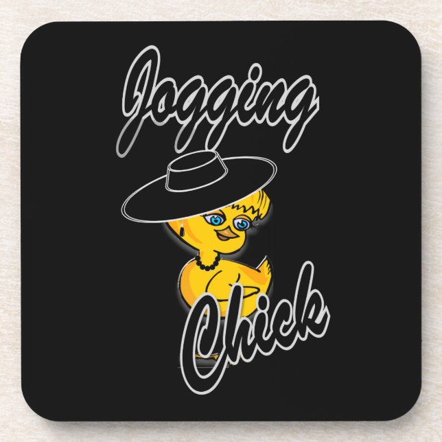 Jogging Chick #4 Coaster (Front)