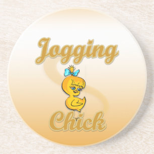 Jogging Chick Coaster