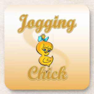 Jogging Chick Coaster